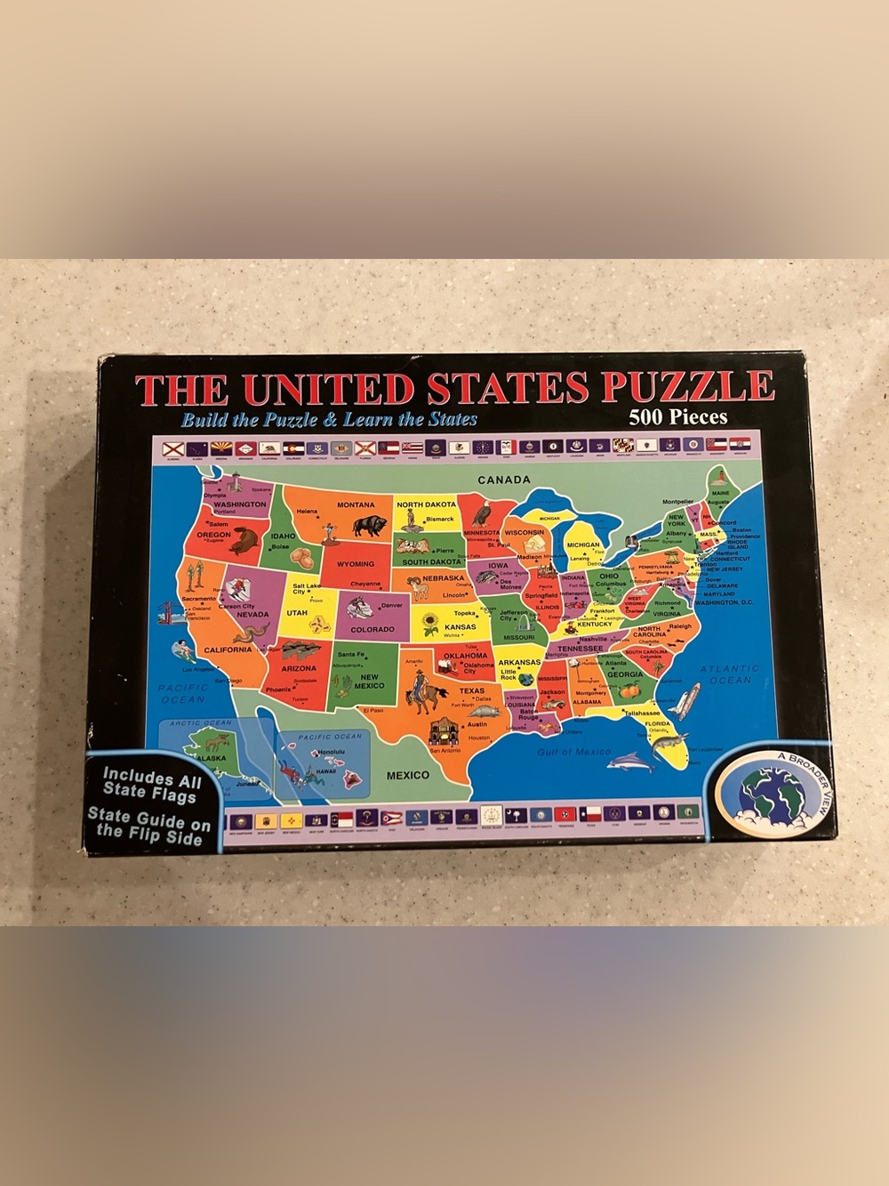 The United States Puzzle - 500 Piece Colorful Map Puzzle